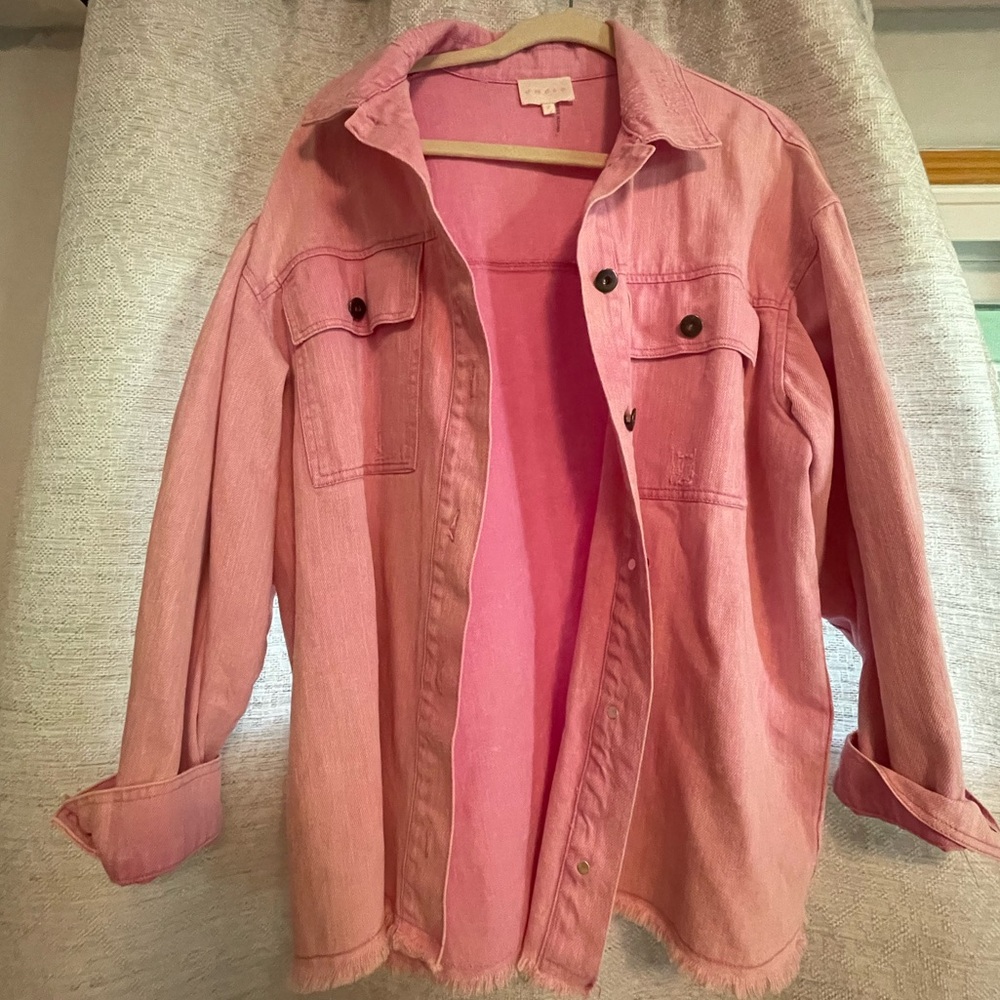 Pink jean jacket